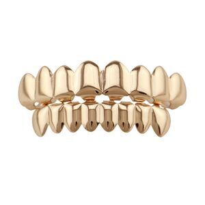 Rose Gold Plated Full Hip Hop Grillz Set